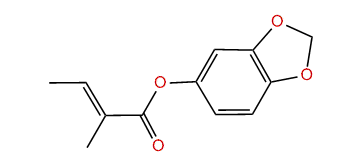 Sesamyl (E)-2-methyl-2-butenoate